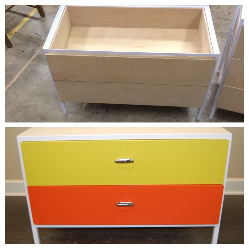 before and after cabinet set